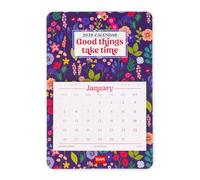 Legami - Calendario de pared de 13 meses, flores, calendario de pared, de enero de 2026 a enero de 2027, idioma inglés, soporte de cartón rígido, 13 hojas desmontables de 100 g/m2 (una por mes)