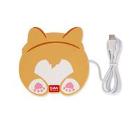 Legami - Calienta Taza USB, Warm it up, 10 x 10 cm, de Vinilo, Ideal para Tazas y Vasos con Fondo Plano, Entrada USB, Tema Corgi