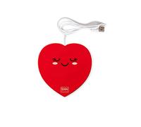 Legami - Calienta Taza USB, Warm it up, 10 x 10 cm, de Vinilo, Ideal para Tazas y Vasos con Fondo Plano, Entrada USB, Tema Heart