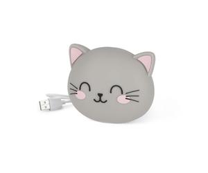 Legami - Cargador portátil, My Super Power, Batería Recargable, Cable USB Tipo C Incluido, Banco de Energía Portátil, 13 x 13 x 5,5 cm, Kitty