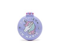 Legami - Cepillo con espejo, tema I Believe In Magic, se abre y cierra con un clic, cómodo y práctico de llevar a cualquier lugar, Unicorn