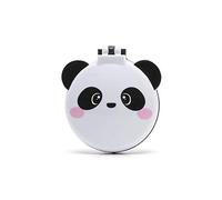 Legami - Cepillo con espejo, Tema, Nice Hair, se abre y cierra con un clic, cómodo y práctico de llevar a cualquier lugar, Panda