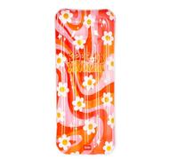 Legami - Colchoneta Hinchable de Playa Hinchable Individual Rosa, Floral con Purpurina, 2 cámaras de Aire, Incluye Parche Autoadhesivo para pequeños Orificios, soporta hasta 90 kg, 80 x 175 cm, Daisy
