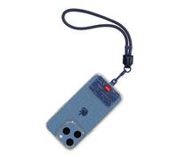 Legami - Cordón para móvil Always Together, Smartohone Laynard, cordón Ajustable con Gancho de Metal, Cierre Seguro, Adhesivo, Tema Blueberry, 27 cm