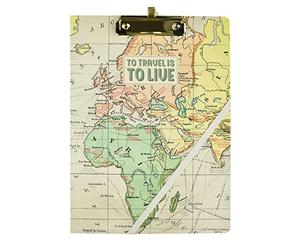 Legami Cpf0001 - Carpeta portadocumentos con clip Take Note 23 x 32 cm, 1 bloc de 40 hojas, incluye fundas, unisex, para adultos, viajes, S, Travel, Small, Tradicional