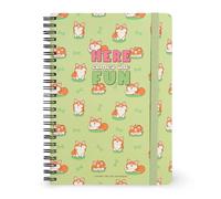 Legami - Cuaderno con espiral de rayas de 7 mm, Corgi, Large, tamaño A4, papel certificado FSC, contiene 1 hoja de adhesivos, 160 páginas, cierre elástico, 15 x 21 cm