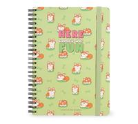 Legami - Cuaderno con espiral de rayas de 7 mm, Corgi, Maxi, tamaño A4, papel certificado FSC, contiene 1 hoja de adhesivos, 160 páginas, cierre elástico, 21 x 29 cm