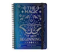 Legami - Cuaderno con espiral de rayas de 7 mm, Moth, Special Edition Maxi, tamaño A4, papel certificado FSC, contiene 1 hoja de adhesivos, 160 páginas, cierre elástico, 21 x 29 cm