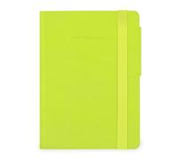 Legami - Cuaderno de hojas blancas My Notebook, Tema Chartreuse, formato pequeño, papel FSC certificado, 192 páginas, tapa blanda, cierre elástico, 9,5 x 13,5 cm