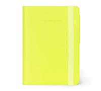 Legami - Cuaderno de página blanca Small, papel certificado FSC®, papel marfil 90 g/m², 192 páginas, tapa blanda, cierre elástico, 9,5 x 13,5 cm, color verde lima