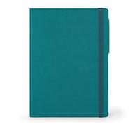 Legami - Cuaderno de páginas blancas, grande, 192 páginas, tapa de poliuretano suave, papel certificado FSC®, papel marfil 90 g/m², planificador mensual, agenda telefónica, marcapáginas, 17 x 24 cm,