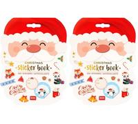 Legami - Cuaderno de pegatinas navideñas, 8 hojas con más de 150 pegatinas de papel, Sticker Book con etiquetas de regalo, sellos cerrados, pegatinas decorativas para Navidad (Paquete de 2)