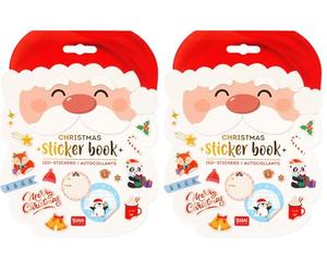 Legami - Cuaderno de pegatinas navideñas, 8 hojas con más de 150 pegatinas de papel, Sticker Book con etiquetas de regalo, sellos cerrados, pegatinas decorativas para Navidad (Paquete de 2)