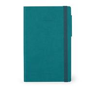 Legami - Cuaderno de puntos, mediano, 192 páginas, cubierta de suave PU, en papel certificado FSC®, papel blanco 100 g/m², doble marcador, elástico de cierre, 13 x 21 cm, color verde malaquita