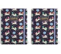 Legami - Cuaderno de rayas con espiral - Formato A4, Espiral Notebook Maxi, contiene 1 hoja de pegatinas, 160 páginas desmontables, papel FSC, elástico de cierre, 21 x 29 cm, tema Unicorn