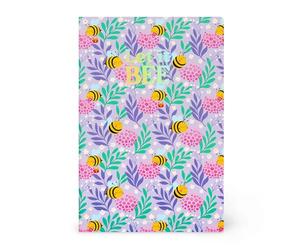 Legami - Cuaderno de rayas de 7 mm, Bee, tamaño B5, grande, papel certificado FSC, 100 páginas, encuadernación Singer Stitch, 18.5 x 24.8 cm