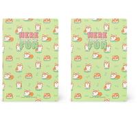 Legami - Cuaderno de rayas de 7 mm, Corgi, tamaño B5, grande, papel certificado FSC, 100 páginas, encuadernación Singer Stitch, 18.5 x 24.8 cm (Paquete de 2)