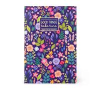 Legami - Cuaderno de rayas de 7 mm, Flowers, tamaño B5, grande, papel certificado FSC, 100 páginas, encuadernación Singer Stitch, 18.5 x 24.8 cm