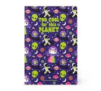 Legami - Cuaderno de rayas de 7 mm, Space, tamaño B5, grande, papel certificado FSC, 100 páginas, encuadernación Singer Stitch, 18.5 x 24.8 cm