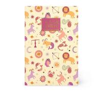 Legami - Cuaderno de rayas de 7 mm, Zodiac, tamaño B5, grande, papel certificado FSC, 100 páginas, encuadernación Singer Stitch, 18.5 x 24.8 cm