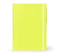 Legami - Cuaderno de rayas grande, papel certificado FSC®, papel marfil, 90 g/m², 192 páginas, rústico, cierre elástico, 17 x 24 cm, color lima verde, MYNOT0195