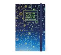 Legami - Cuaderno de Rayas Medium, Stars, 164 páginas, bolsillo al final, últimas 24 páginas separables, cierre elástico, esquinas redondeadas, papel certificado FSC, 13x21 cm