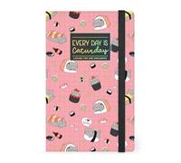 Legami - Cuaderno de Rayas Medium, Sushi Cat, 164 páginas, bolsillo al final, últimas 24 páginas separables, cierre elástico, esquinas redondeadas, papel certificado FSC, 13x21 cm
