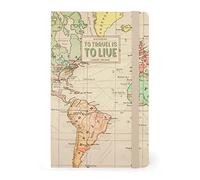 Legami - Cuaderno de Rayas Medium, Travel, 164 páginas, bolsillo al final, últimas 24 páginas separables, cierre elástico, esquinas redondeadas, papel certificado FSC, 13x21 cm
