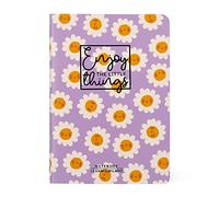 Legami - Cuaderno de rayas Small, A6, 80 páginas, papel certificado FSC®, papel 100 g/m², 9 x 13,5 cm, tema Daisy