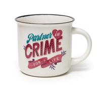 Legami CUP0052 Cup Puccino, taza de porcelana New Bone China, tema Partner in Crime, Take a Break Collection, capacidad 350 ml, lavable en lavavajillas, apto para microondas