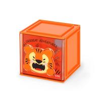 Legami - Cutie Cubes Caja de escritorio modular, Tiger, organizador de escritorio, almacenamiento, hoja de pegatinas incluida, apilable, multifuncional, ABS, 90 x 90 x 100 cm