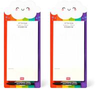 Legami Don't Forget - Bloc de notas magnético, 11 x 28 cm, Rainbow (Paquete de 2)