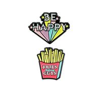 Legami ENA0002 Cutie, juego de 2 pegatinas de metal, Be Happy
