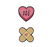 Legami ENA0006 Cutie, Juego de 2 adhesivos de metal, Grl Pwr