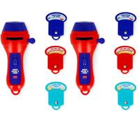 Legami - Érase una Vez Red, proyector Linterna de Cuentos, proyecta 3 Cuentos Infantiles, 3 Discos con 8 Diapositivas Cada uno, Pilas AAA no Incluidas, 7 x 14.5 x 6.3 cm (Paquete de 2)