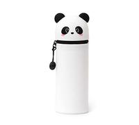 LEGAMI - Estuche 2 en 1 de Silicona Suave, Kawaii, 2.5 x 7.3 Pulgadas, Tema Panda, Estuche y Soporte para bolígrafos de Escritorio, Capacidad retráctil, Cierre de Cremallera