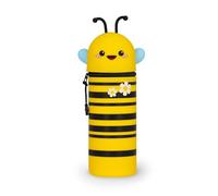 Legami - Estuche Escolar Kawaii 2 en 1 de Silicona Blanda, Tema Bee, portabolígrafos de Mesa, Cremallera, lápices de Colores rotuladores, H 18,5 cm