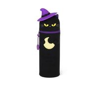 Legami - Estuche Kawaii Halloween 2025, de Suave Silicona 2 en 1, portalápices de Mesa, Cierre con Cremallera, Ideal para la Escuela, con Detalles en Relieve, 20 cm de Altura