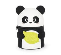 Legami - Estuche Super Kawaii con Pandas, Espacioso, con Capacidad para hasta 100 bolígrafos borrables, de Silicona Suave, 13 x 19 x 13 cm