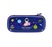 Legami - Estuche Wonderwow, Tema Space, 2 Compartimentos y Portalápices interior, Compartimento interior con Tejido de Malla, Cierre de Cremallera, 23 x 11 x 5 cm