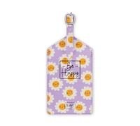 Legami - Etiqueta para equipaje, Luggage Tag para maleta, accesorio para viaje avión crucero tren, etiqueta del equipaje para proteger datos de piel sintética y microfibra, Daisy