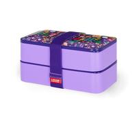 Legami - Fiambrera para el almuerzo, con 3 cubiertos incluidos, Flowers, capacidad 1200 ml, a prueba de fugas, apta para microondas y lavavajillas, ideal para escuelas, oficina, trabajo