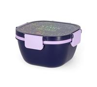 Legami - Fiambrera para el almuerzo, fiambrera, 1 tenedor y 1 porta condimentos incluidos, fiambrera hermética, a prueba de fugas, capacidad 1700 ml, tema Stars, 19 x 10,7 x 19 cm