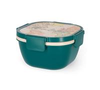 Legami - Fiambrera para el almuerzo, fiambrera, 1 tenedor y 1 porta condimentos incluidos, fiambrera hermética, a prueba de fugas, capacidad 1700 ml, tema viaje, 19 x 10,7 x 19 cm