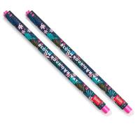 LEGAMI Flora, bolígrafo de gel borrable, tinta termosensible, diámetro de punta de 0,7 mm, 15 cm de longitud, tinta turquesa (paquete de 2)