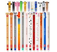 LEGAMI Fur-ever Friends + Farm Sweet Farm - Juego de 23 bolígrafos de gel borrables con tinta sensible al calor, tinta de colores y diseños temáticos de animales, punta de 0,7 mm, perros y animales de