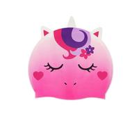 Legami - Gorro de natación, de Piscina para niña, niños de 4 a 10 años, fácil de Poner, de Silicona, excelente Agarre, Unicornio Rosa