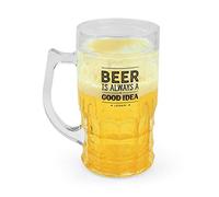 Legami - Jarra de cerveza refrigerante, 440 ml, de PS, EPS, líquido refrigerante, con doble fondo, mantiene las bebidas frescas durante más tiempo, guardar en el congelador durante 2 horas