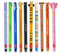 LEGAMI - Juego de 10 bolígrafos de gel borrables, bolígrafos con tinta borrable, bolígrafos de gel borrables sin usar hojas, punta de 0,7 mm