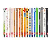 LEGAMI - Juego de 18 bolígrafos de gel borrables, tinta termosensible, variedad de colores y diseños de animales